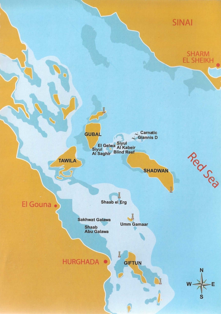 Dive Map OVERVIEW EL GOUNA