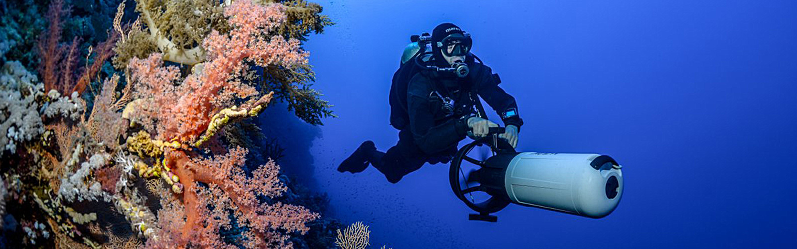 Diver with Scooter